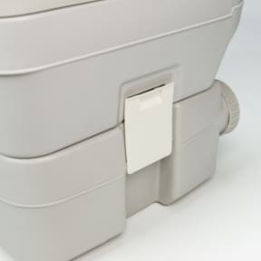 SaniPottie 964 Manual Flush Portable Toilet - 2.5 Gallon Tank, w/ Brackets