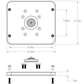 Modular Top Plate for Starlink  PMA57M1 Base