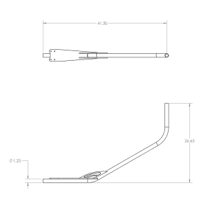 Dimensions of Seaview Modular Light or GPS Bar - for Larger Open Array Radars to 6 ft