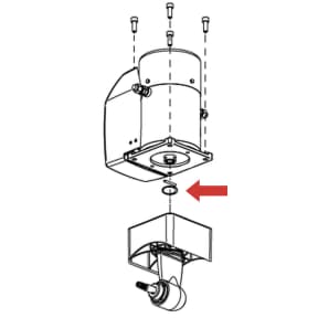 Location of Side-Power (SLEIPNER) Retaining Ring / Circlip for Shearpin - for SE30 & SE40 Thrusters