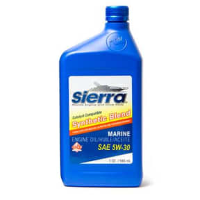 9555-2 of Sierra 5W-30 Semi-Synthetic Engine Oil for High Performance Tow Boats