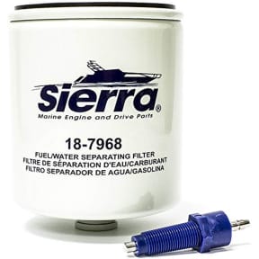 Sierra Mercury Spin-On Fuel Filter Water Separator Element - 10 Microns, w/ Sensor