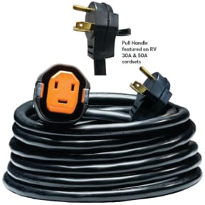30 Amp Cordset with Push-Type RV Park Power Connector