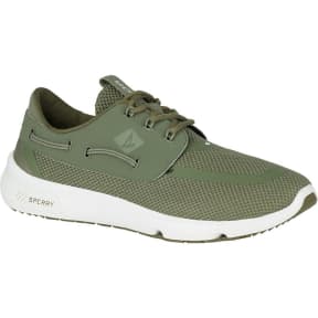 olive side view of Sperry Top-Sider Men's 7 Seas Boat Shoe