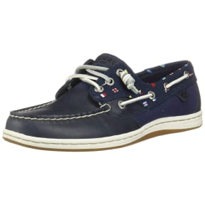 angle of Sperry Top-Sider Songfish Nautical Flags Boat Shoe