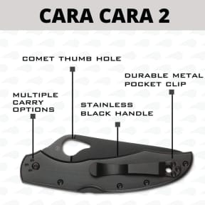 Cara Cara 2 Stainless Black Blade - CombinationEdge 