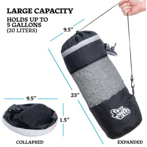 Mesh Trash Bag with Locking Suction Cup & Litter Guard Cinch Tie