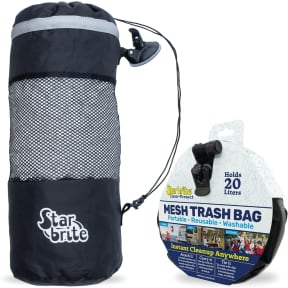Mesh Trash Bag with Locking Suction Cup & Litter Guard Cinch Tie