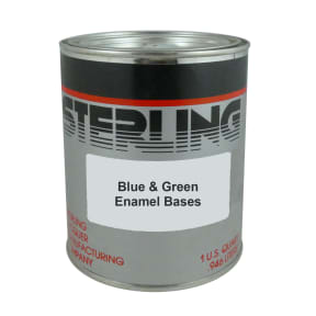 quart of Sterling Linear Polyurethane High Gloss Topcoats - Blue & Green Bases