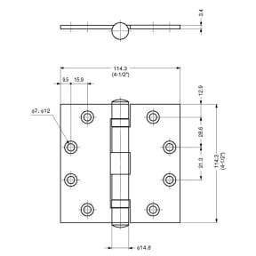 Butt Hinge with Ball Bearing