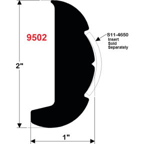 Rigid Vinyl Rub Rail - SS Inserts Sold Separately