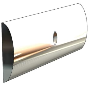 Solid Back Half-Oval Stainless Steel Rub Rail