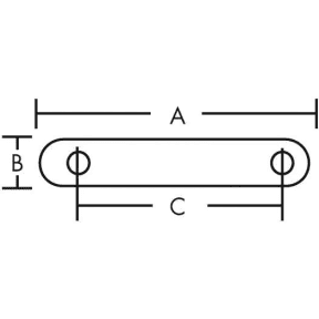 diagram of TH Marine Supplies CMC Machined Transom Support Plates