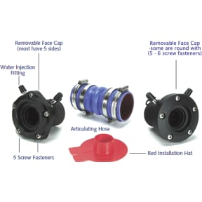Group Image Showing Face Cap Options of Tides Marine SureSeal Self-Aligning Dripless Shaft Seals
