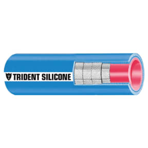 main view of Trident Marine Hose & Propane 202V Series VHT Reinforced SOFTWALL Blue Silicone Exhaust Hose