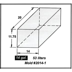 Dimensions of Trionic Corp 14 Gallon Short Rectangular Water or Holding Tank
