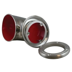 inside of Vetus Traditional Stainless Steel Cowl Vents - Red Interior