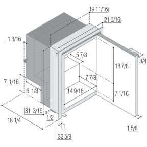 C85 Stainless Steel Refrigerator / Freezer - 3.2 Cu Ft