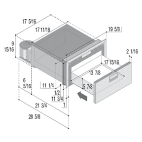 DW35 Refrigerator Stainless Steel - 1.2 cu. ft. (Surface Flange)