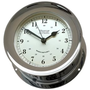 220100 of Weems & Plath Atlantis Quartz Ship's Bell Clock - Chrome