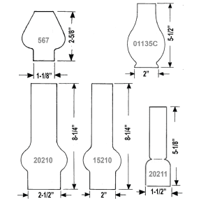 Oil Lamp Chimneys