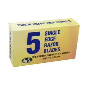 box of Western Pacific Trading Single Edge Razor Blades - 5 Pack