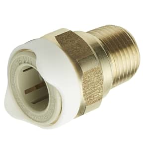 wx1513b of Whale Quick Connect Fittings - Adapter - 15mm Tubing x 1/2" NPT Male (Brass)