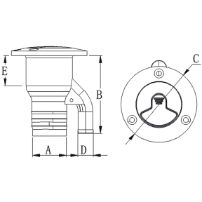 EPA Compliant Vented Straight 1/4 Turn Deck Fill