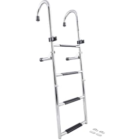 Stainless Steel Gunwale-Mounted Removable Ladder