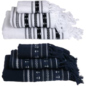 Santorini Anchors Towels - Set of 3