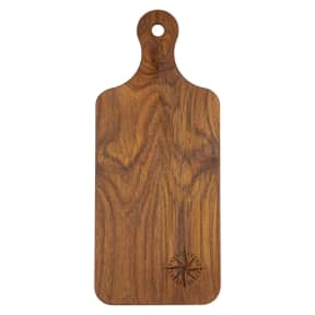 compass of Whitecap Industries Solid Teak Gourmet Serving Boards - 12" x 7"