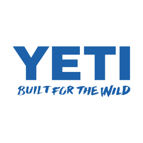 blue of Yeti Coolers Built for the Wild Window Decal