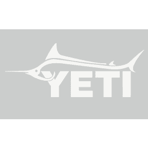 white of Yeti Coolers Marlin Window Decal