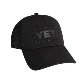 black of Yeti Coolers Patch Trucker Hat