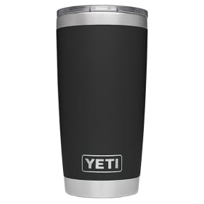 black of Yeti Coolers Rambler 20 oz Stainless Steel Insulated Tumbler - in DuraCoat Colors