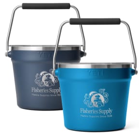 combo of Yeti Coolers Rambler Beverage Bucket with Fisheries Logo
