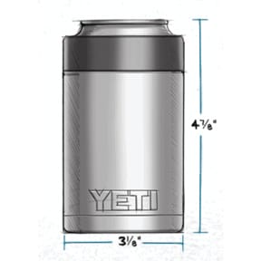 Dimensions of Yeti Coolers Rambler Insulated Colster - Can & Bottle Holder