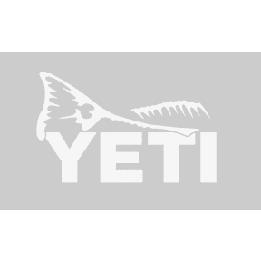 white of Yeti Coolers Redfish Tail Window Decal