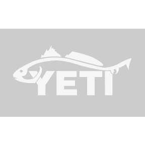 white of Yeti Coolers Redfish Window Decal