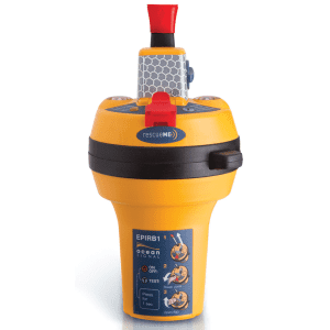 An Ocean Signal 406 MHz emergency position indicating radio beacon (EPIRB), a critical life-saving device for an abandon ship bag.