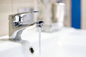 Using water to wash hands