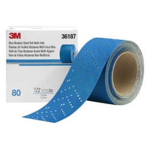 A roll of 3M marine sanding ribbon for detailed hand-sanding on boat surfaces