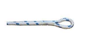 Whipped double braid eye splice.