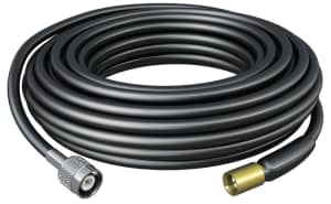 Marine-grade coaxial cable with high-quality connectors for VHF radio installations.