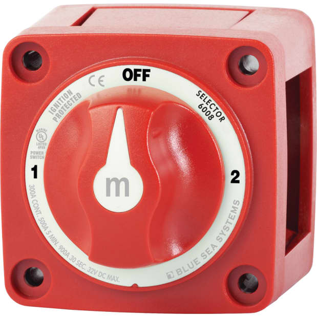 Blue Sea Systems 6006 - 300A m-Series Mini Battery Switch with Knob ...