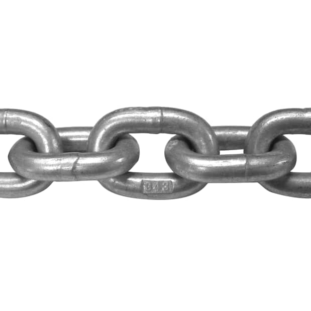 main view of Titan Chain Grade 43 High Test Galvanized Anchor Chain