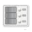 Gray Water Resistant Contura Rocker Switches, DPDT / (ON) - OFF - ON