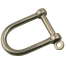 STAINLESS (316) WIDE D SHACKLE 1/4IN