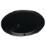 8IN BLK SMOOTH DECK PLATE POPOUT CLR LID