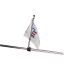 STAINLESS RAIL MOUNT FLAG POLE 17IN